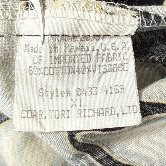 Tori Richard Honolulu Men Hawaiian Shirt Size XL Floral Single Pocket Made in US - Picture 8 of 10